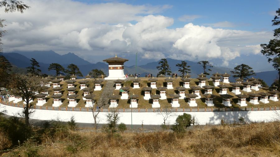 Bhutan Tagestrek Dochu La Pass P1010415