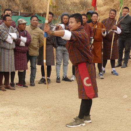Bhutan Bogenschiessen Nationalsport P1010268