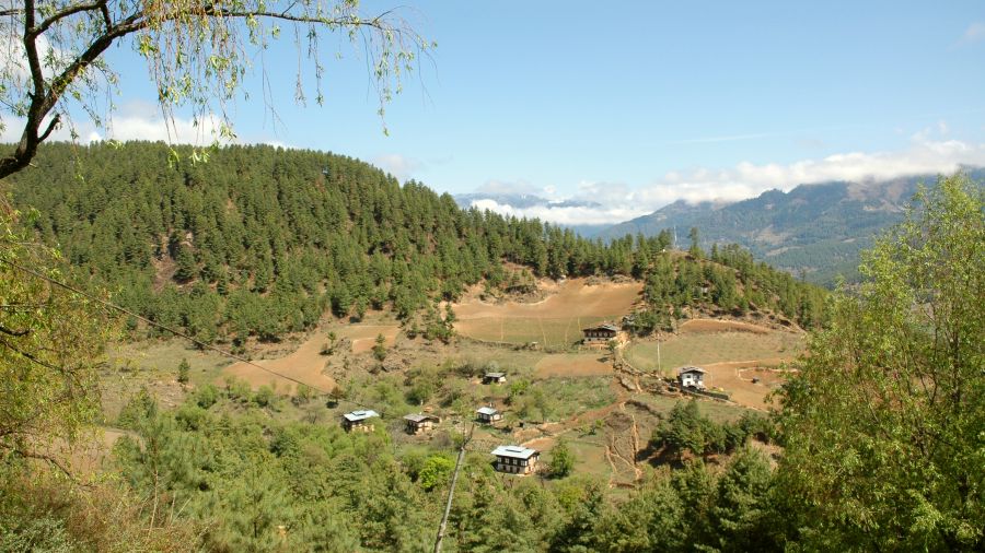 Bhutan Trekking einfach Bumthang Tal DSC1135