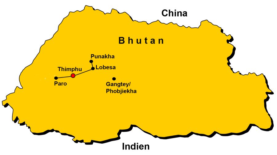 RV Karte Bhutan West 7Tage 900x506