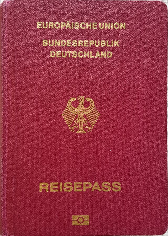 Deutscher Reisepass - Frontseite